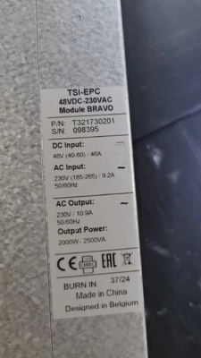 CE+T 브라보 모듈형 인버터 2.5 KVA 1.5 KVA 230 Vac BRAVO DC에서 AC 인버터 P/N T321730201