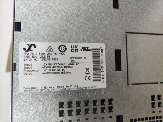 엘텍 전원 래크 252189 FP2 PS 2 직선 2AC HC HVDC 전원 래크 Flatpack2 24/1800HE P/N 252189