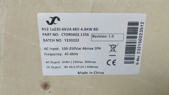 엘텍 4kw 230v DC 전원 공급 시스템 CTOR0201.001 통신용 통합과 함께 독립적 인 수정기