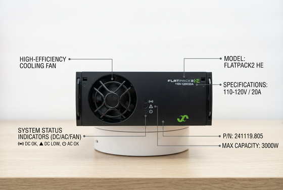 Eltek Flatpack2 3000W High Efficiency Rectifier Module with 1U Form Factor Power Solution