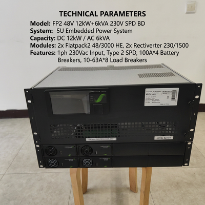 Eltek 241123.102 Recverter Modular를 갖춘 맞춤형 115VAC 48Vdc 12KW 6KVA 통신 전원 시스템