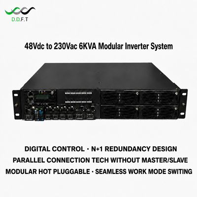 48VDC ~ 220Vac 모듈형 인버터 시스템 N+1 병렬 이중화 0ms 원활한 전송 3KVA 랙 마운트 통신 전원