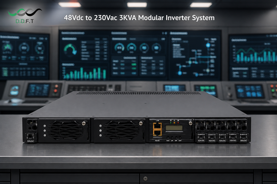 48VDC ~ 220Vac 모듈형 인버터 시스템 N+1 병렬 이중화 0ms 원활한 전송 3KVA 랙 마운트 통신 전원