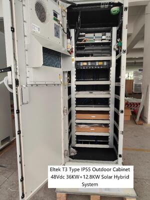 Eltek T3 야외 캐비닛 48Vdc 36KW 12.8kw 태양광 용량(Flatpack2 48/3000HE Flatpack2 48/3200HE 포함)