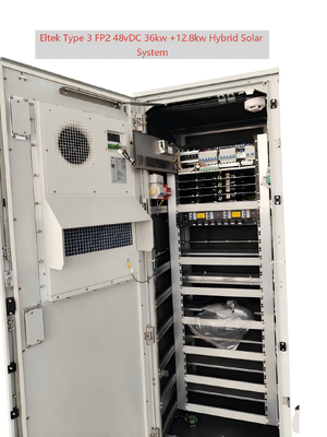독립형 애플리케이션을 위한 태양광 하이브리드 실외 전력 캐비닛 48Vdc 36KW+12.8KW