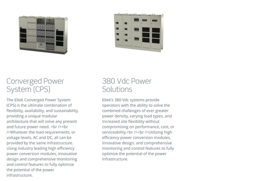 엘텍 Flatpack2 텔레콤 전원 시스템 DCDC 380/48 3000 그녀 36KW 72KW