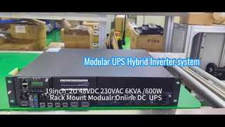 통신 및 산업용 애플리케이션을 위한 6KVA 모듈형 온라인 UPS 시스템